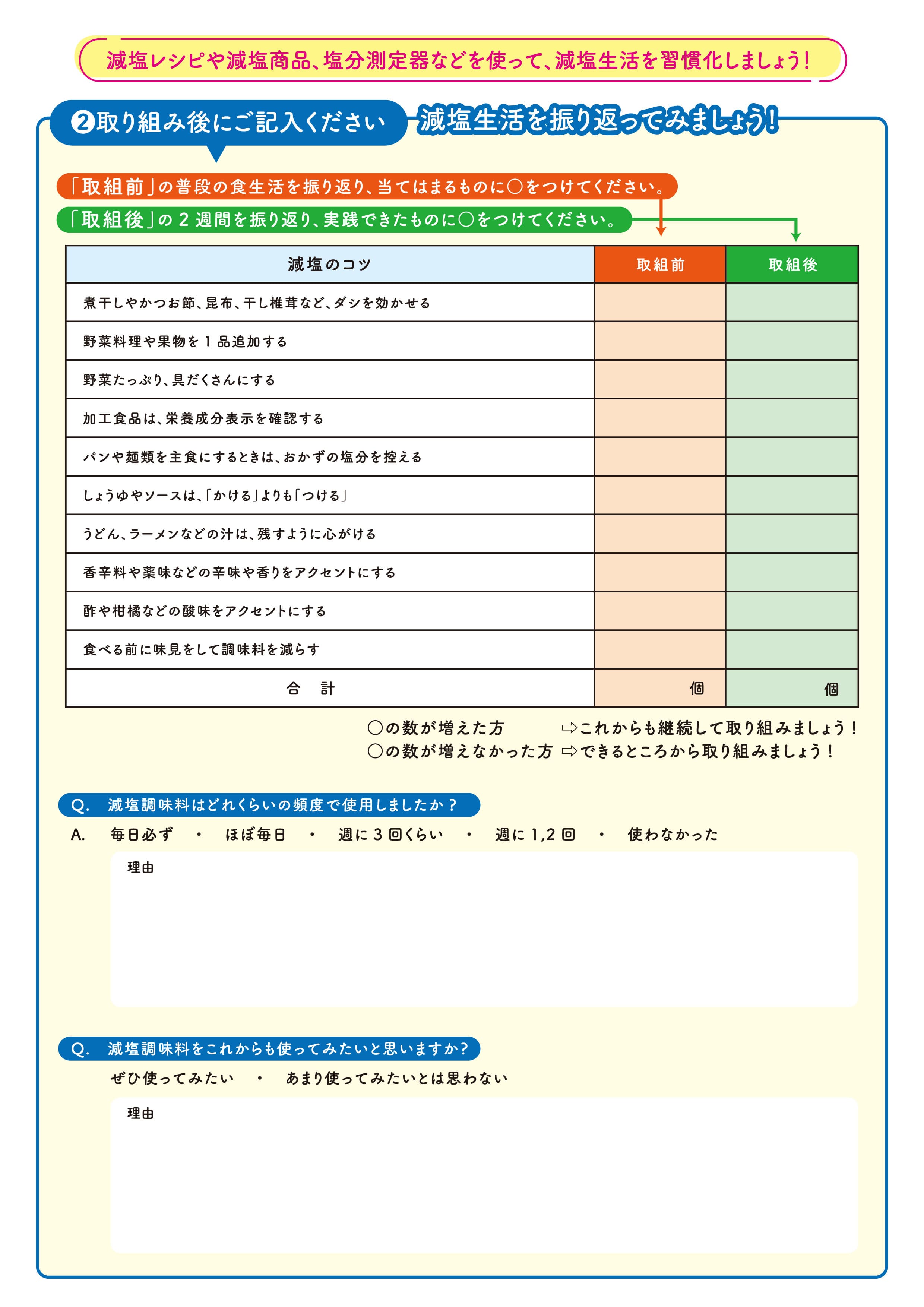 減塩チェックシート2