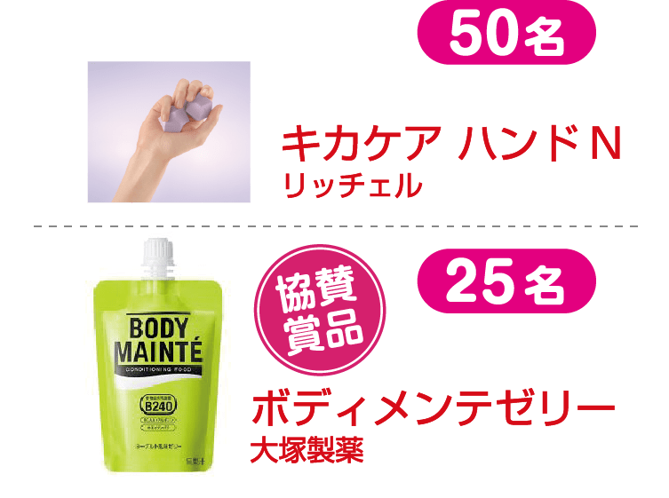 キカケア ハンドN
				リッチェル/ボディメンテゼリー大塚製薬